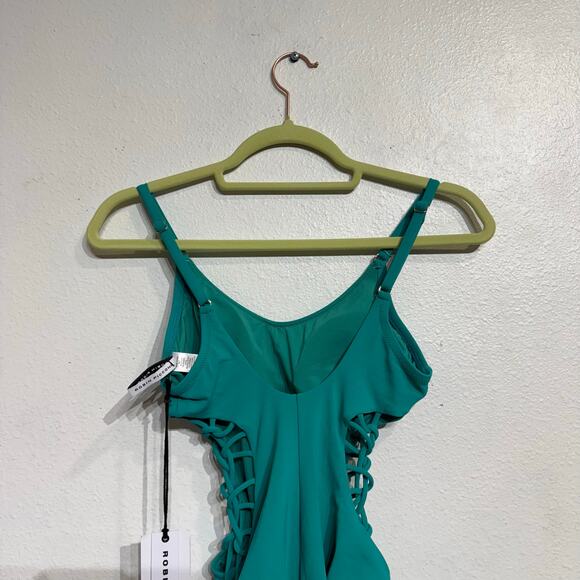 Robin Piccone Iceberg Aubrey Lace Up One Piece Sz 4 NWT - Picture 9 of 13